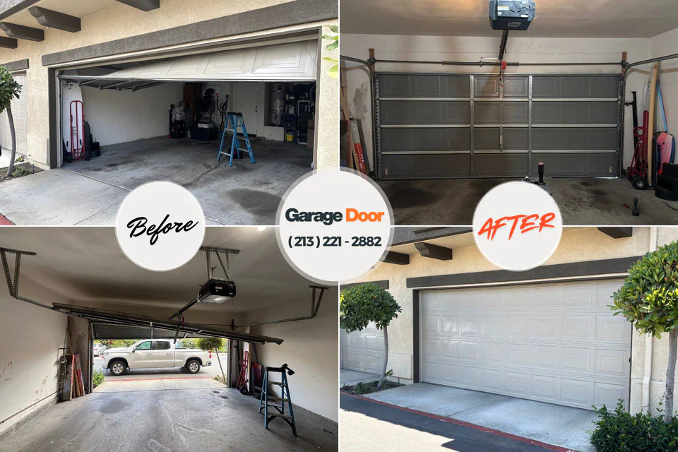 Before and after: garage door repair Clifton Knolls-Mill Creek, NY